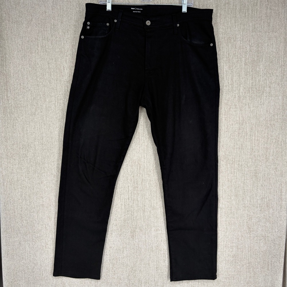 AG Jeans Pants Mens 38x31 Black Tellis Modern Slim Japanese Fabric Denim Cotton
